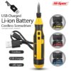 3.6V Mini Chave de Fendas Elétrica Kit Bateria Lítio, Recarregável por USB, Brocas Sem Fios, Potência de Torque 1/4 - Image 6