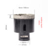 Frete grátis versery 1pc m14 thread seco vácuo soldadas diamante perfuração núcleo bit cerâmica telha buraco viu granito brocas de mármore - Image 3