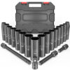 Meterk 20 pces 1/2 "unidade métrica conjunto de soquete de impacto soquete universal metric drive profunda chave soquete para ferramentas de reparo pneumático ar